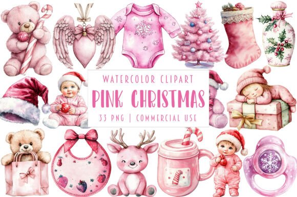 Baby's 1st Pink Christmas Clipart Review