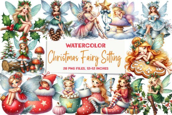 Christmas Fairy Sitting Bundle: A Designer’s Review for Illustrations