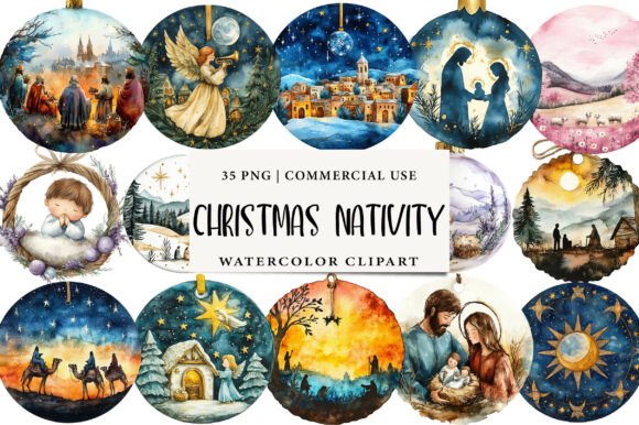 Christmas Nativity Ornaments Cipart: A Brand Designer’s Review of Illustrations