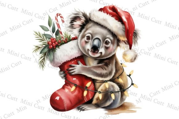 Christmas Watercolor Koala Clipart Review