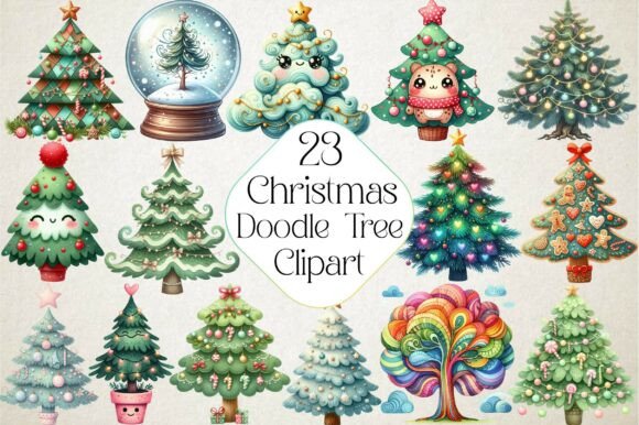 Cute Doodle Christmas Tree Sublimation: A Seller’s Review of Seasonal Illustrations