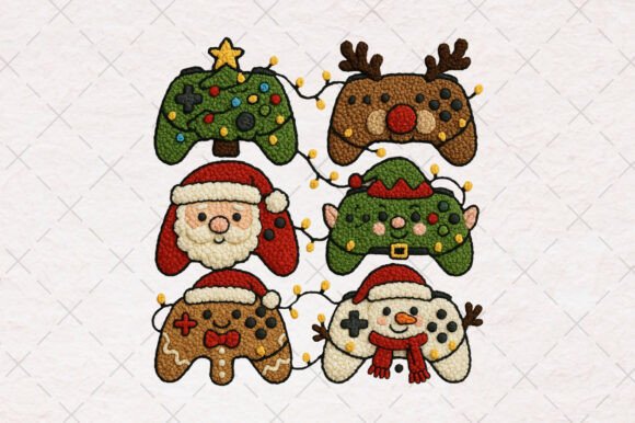 Faux Yarn Christmas Design for Kids PNG