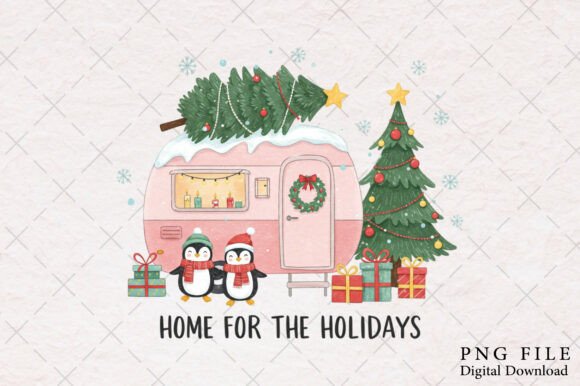 Hand Drawn Christmas Camper PNG: A Seller’s Review for Seasonal Illustrations