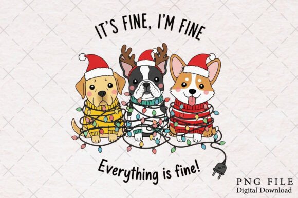 It s Fine I m Fine Christmas Lights PNG: A Designer’s Review for Brand Identity and Illustrations