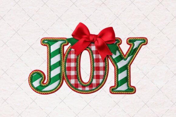 Joy Yarn PNG, Merry Christmas Faux Yarn for Creative Illustrations