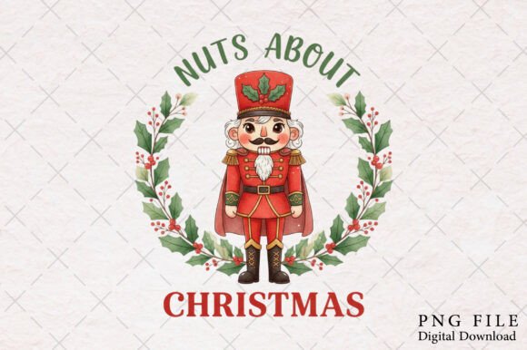 Retro Christmas Nutcracker Sublimation Illustrations
