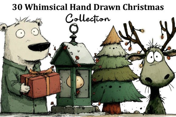 Whimsical Hand Drawn Christmas Clipart Review