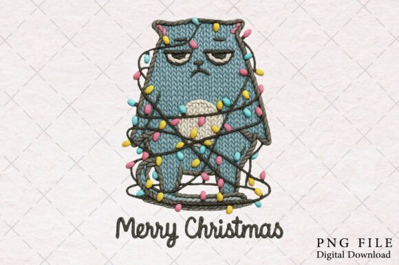 Yarn Crochet Funny Christmas Holiday Kit Illustrations
